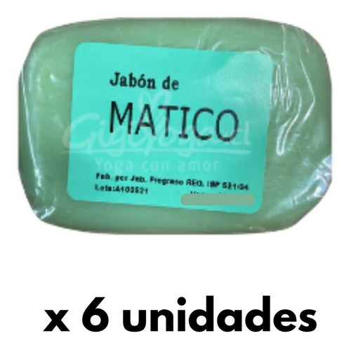  Jabon De Matico Natural Curativo 6 Unidades