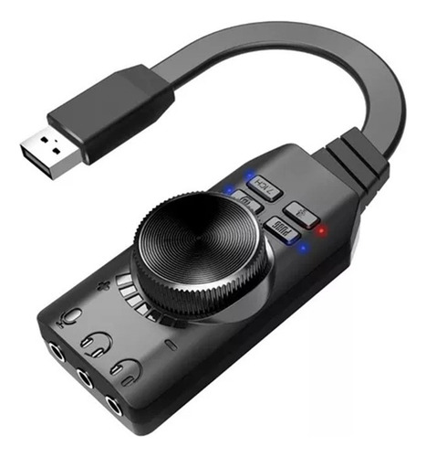 Tarjeta De Sonido Usb 7.1 Gamer Pc Mak Plextone Linux 24 Bit