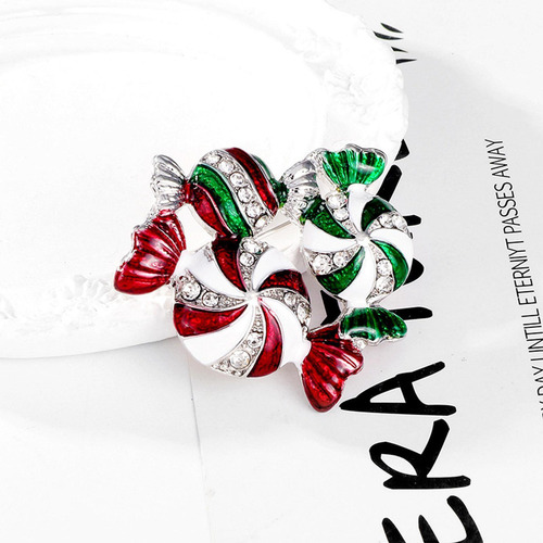 . Broches De Navidad Broches Con Diseño De Caramelo For