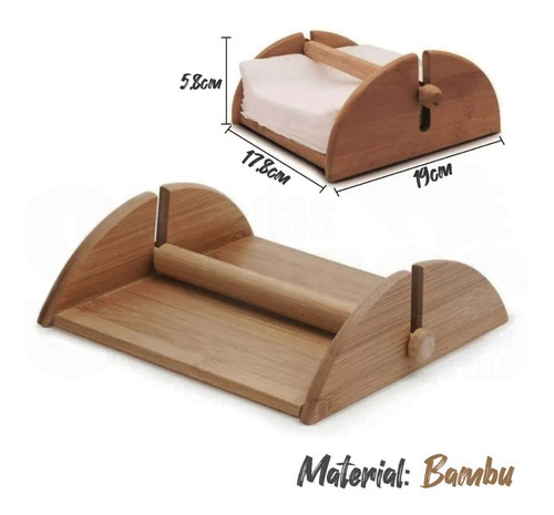 Porta Guardanapo De Bambu Ecokitchen Bm19135 Mimo Style