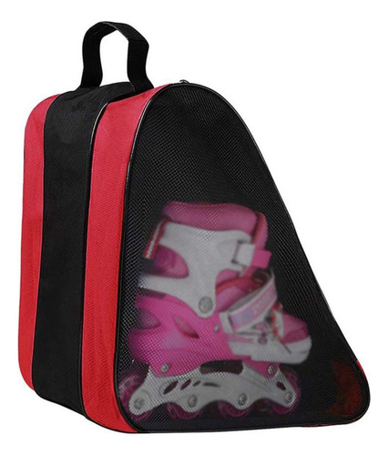 Bolsa De Patinaje Transpirable Correa Para El Hombro Rojo