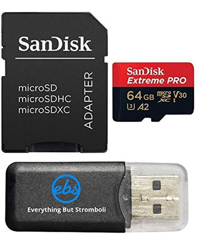 Sandisk  Tarjeta De Memoria Micro Sdxc Extreme Pro De 64 Gb