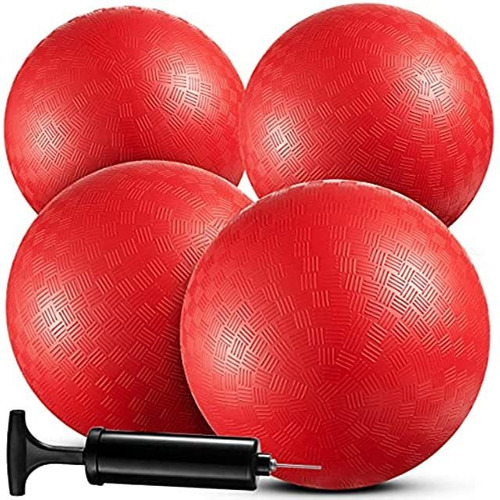 Bedwina Playground Balls - Bolas Inflables De Goma Roja De 