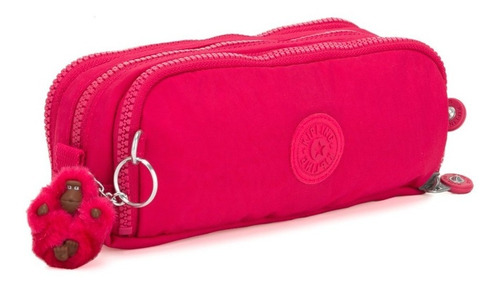 Estojo Original Escolar Triplo Gitroy Kipling True Pink