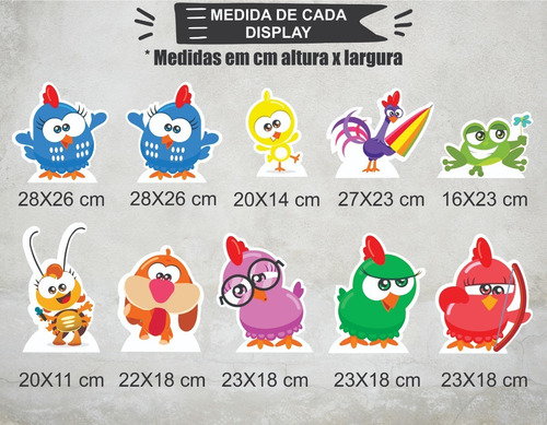 Imagem 3 de 5 de Painel Poli Banner Galinha Pintadinha +displays Kit Festa M