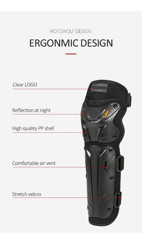 Imagen 10 de 10 de Kit Rodilleras Articuladas Protecciones Rodilla Motociclista