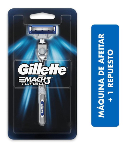 Máquina De Afeitar Recargable Gillette Mach3 Turbo 1 Unid