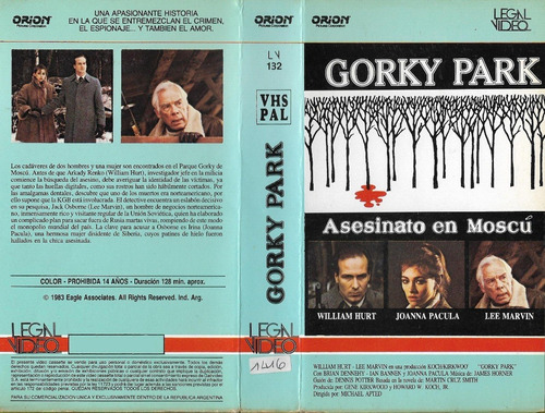 Gorky Park Vhs William Hurt Lee Marvin Brian Dennehy Pacula