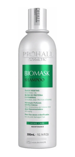 Prohall Shampoo 300ml Biomask Hidratação Profunda 