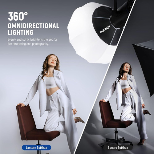 Neewer 20 /50cm Linterna Softbox, Liberación Rápida 360° ...