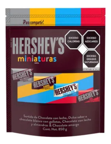 2 Pza Chocolate Hershey's Miniaturas Surtidos 850 G