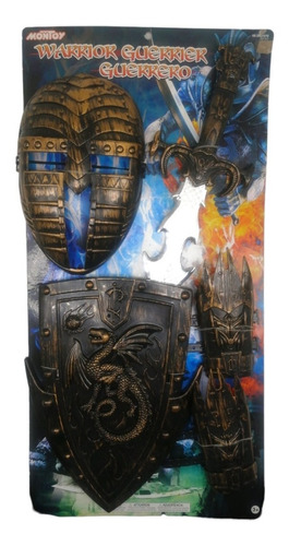 Imagen 1 de 1 de Escudo Mascara Espada Guerrero Gladiador  Disfraz Niños