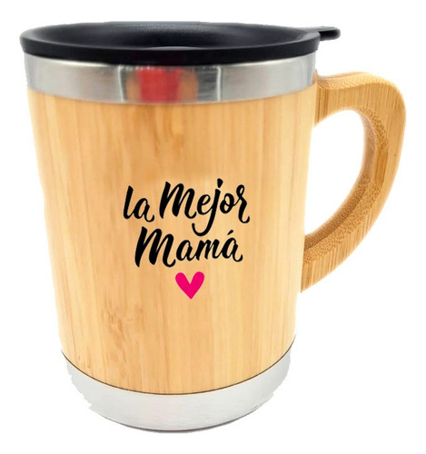 Jarro Taza Simil Bambu Personalizado Dia De La Madre