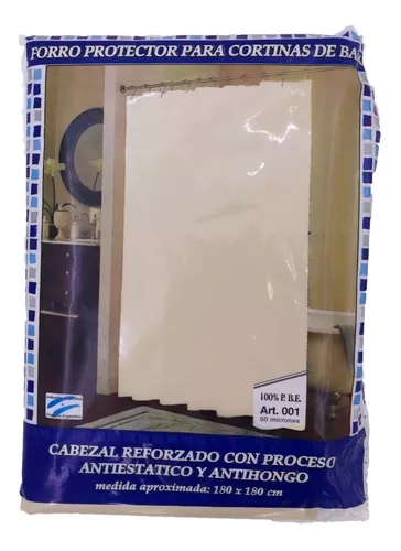 Protector Forro Cortina Baño 50micrones Eliplast Dm Bazar