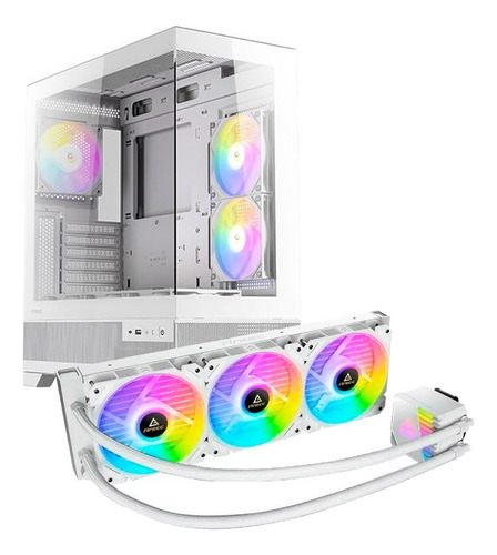 Combo De Gabinete Gamer Antec Cx700 White Y Water De 360mm Color Negro