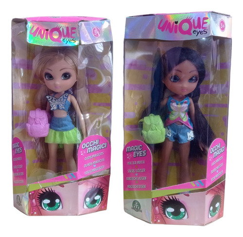 Muñecas Amy Y Victoria Unique Eyes  Nuevo Detalle Empaque