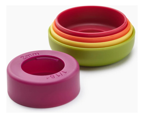 Palo De Amasar Regulable 5 Medidas Aros Joseph Presicionpin Color Multicolor