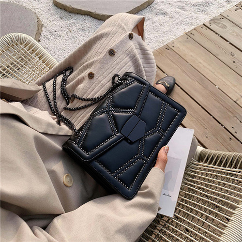 Bolso Bandolera Con Cadena Tachonada 2023 Para Mujer, Bolso