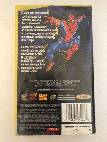 Vhs Original Spider-man La Serie Animada Un Traje Alienigena (Usado)