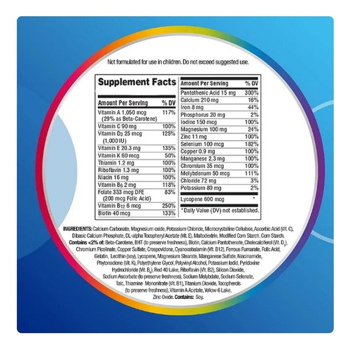 Centrum Hombre Multivitaminico Multimineral 120 Comprimidos