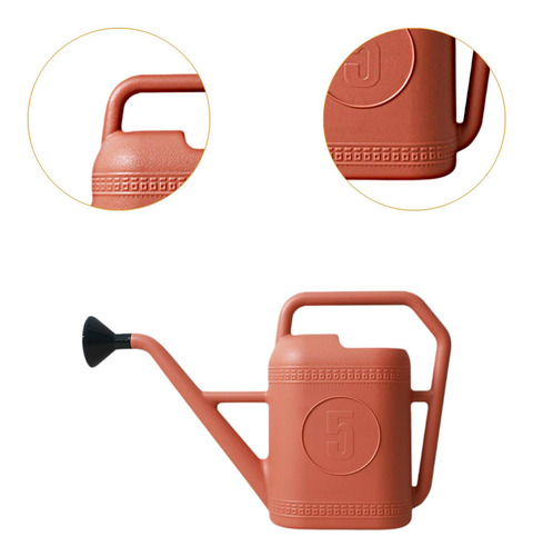 Regadera Para Jardín, Macetero, Regadera, 5 Litros Rojo