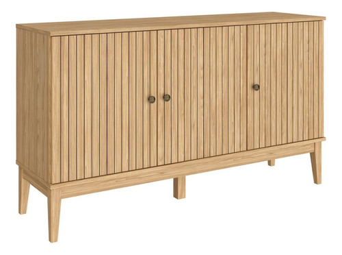 Aparador 3 Portas 134,7x77x38,5 Cm Mel Efwt
