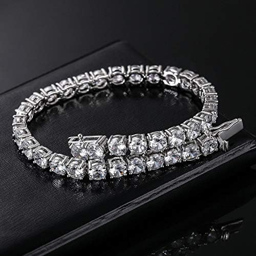 Mdfun Pulsera De Tenis De Zirconia Cúbica 40 Chapada En Oro