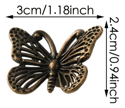 Tirador Con Forma De Mariposa Para Armarios, Cajones Y Puert