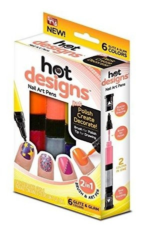 Esmalte De Uñas - Hot Designs Glitz And Glam Nail Art Pens -