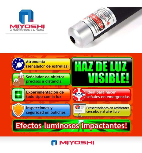 Puntero Laser Verde Potente Alcance 15 Km Reales Se Ve Haz !