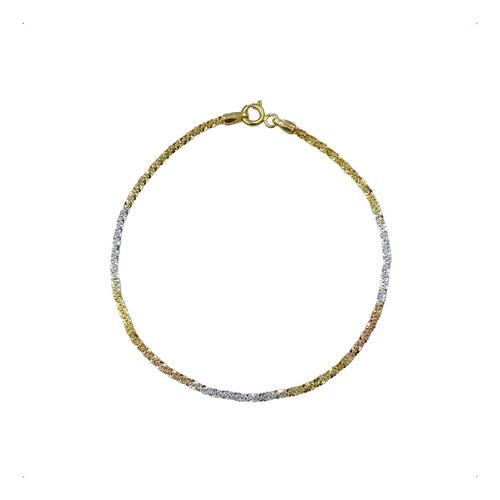 Pulsera Espuma 3 Colores 2 Mm De Plata 925 Envio Gratis