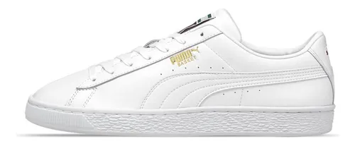 Puma basket blancas y negras hot sale