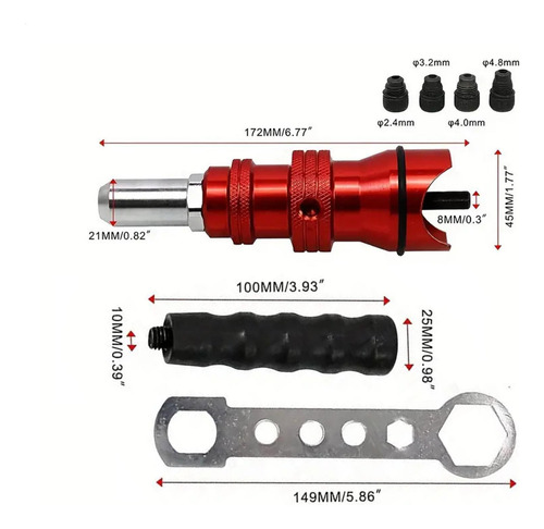 Adaptador Inalámbrico Para Taladrar Y Remachar, Taladro Eléc