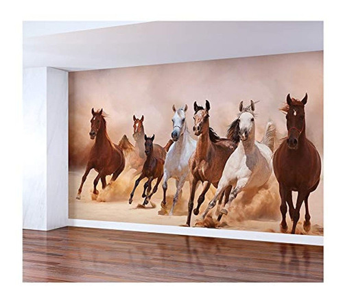 Papel Pintado Autoadhesivo Para Pared, Diseño De Caballos