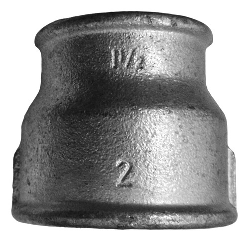 Cupla Reducción Galvanizada 2 Pulg A 1 1/2 Pulg Rosca H-h