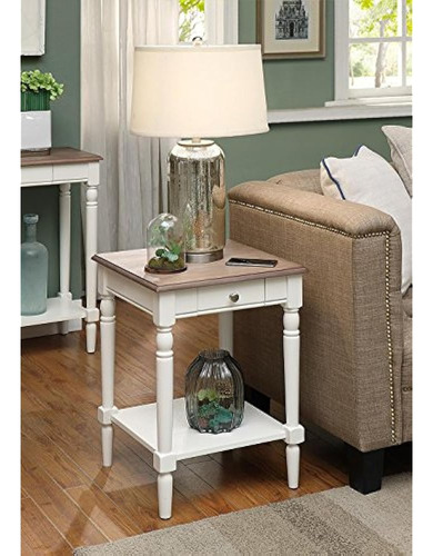 Convenience Concepts Francés Country End Table Con Cajón Y E