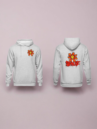 Hoodie Sudadera $ad Boys Frente Flore Atras Corrid Junior H