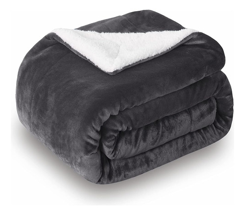 Sochow Sherpa Fleece Throw Blanket, Reversible Super Soft Lu