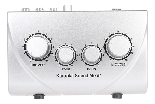 Mezclador De Sonido Con Cable N-1 Karaoke De Color Plateado