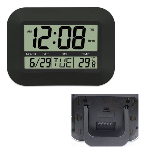 Reloj De Pared Digital Silencioso Lcd