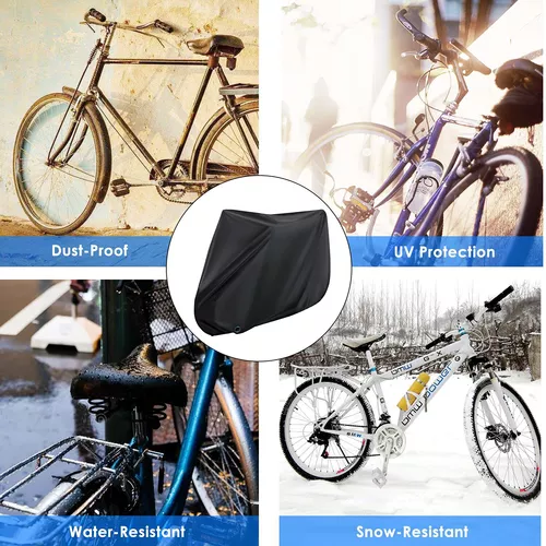 Funda impermeable para bicicleta de almacenamiento al aire libre, funda de  bicicleta a prueba de polvo, tela Oxford con cordón de almacenamiento para