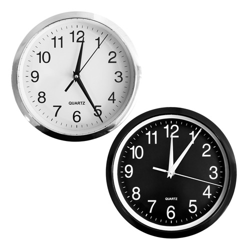 Reloj De Pared Analógico De Pvc, 22 Cm Diámetro, Chico 13696 Plateado