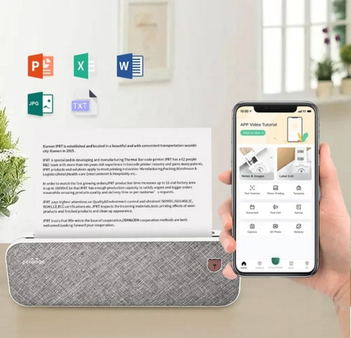 Impresora Portátil A4, Inalámbrica Bluetooth