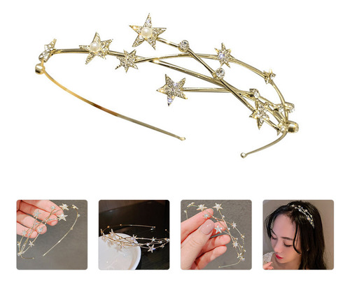 Elegante Diadema Con Forma De Perlas Para Decorar Accesorios