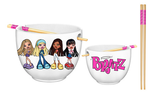 Personagens Do Ramen Bowl Silver Buffalo Bratz Com Pauzinhos