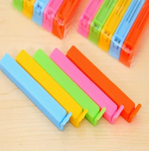 Incluye 5! Clips Sellar Cerrar Bolsas Y Conservar Alimentos