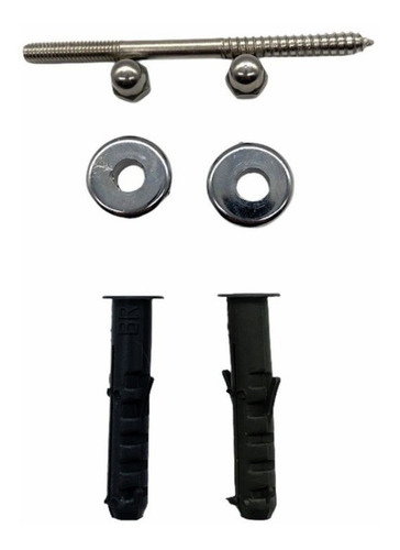 Imagem 2 de 10 de Kit Parafuso P/ Fixar Lavatório Vaso Bidê B10 Inox 90mm 15un