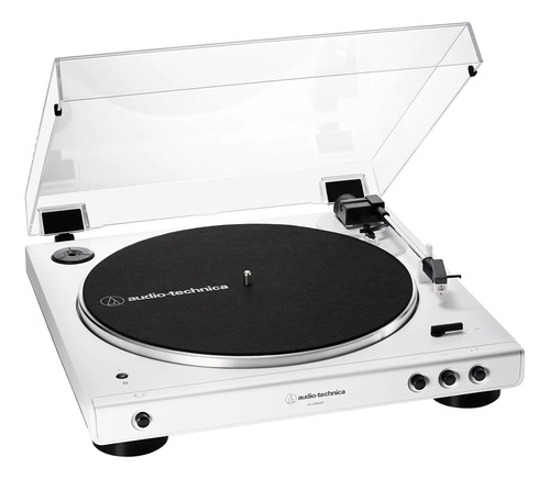 Audio Technica At-lp60xbt White Bandeja Giradiscos Bluetooth Color Blanco