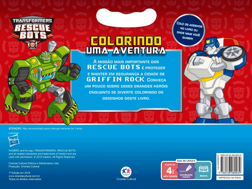 Transformers - Colorindo uma aventura, de Cultural, Ciranda. Editorial Ciranda Cultural Editora E Distribuidora Ltda., capa mole em português, 2018