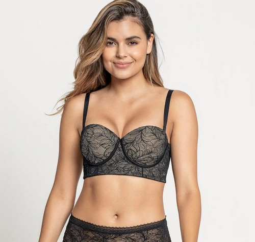 Leonisa Strapless Bustier 360° De Perfección Encaje 36b 38b